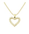 Shining Heart Silver Necklace SPE-5772